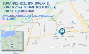 PORADNIA GINEKOLOGICZNO-POŁOŻNICZA - SUPRA-MED BIELSKO SPÓŁKA Z OGRANICZONĄ ODPOWIEDZIALNOŚCIĄ SPÓŁKA KOMANDYTOWA - UL. WYZWOLENIA 18,  WILKOWICE