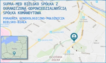 PORADNIA GINEKOLOGICZNO-POŁOŻNICZA - SUPRA-MED BIELSKO SPÓŁKA Z OGRANICZONĄ ODPOWIEDZIALNOŚCIĄ SPÓŁKA KOMANDYTOWA - UL. OLSZÓWKA 10A,  BIELSKO-BIAŁA