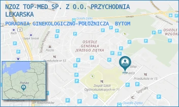 PORADNIA GINEKOLOGICZNO-POŁOŻNICZA - NZOZ TOP-MED SP. Z O.O. PRZYCHODNIA LEKARSKA - UL. SZYMAŁY 122B,  BYTOM