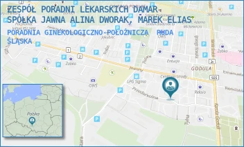 PORADNIA GINEKOLOGICZNO-POŁOŻNICZA - ZESPÓŁ PORADNI LEKARSKICH DAMAR SPÓŁKA JAWNA ALINA DWORAK, MAREK ELIAS - UL. PRZEDSZKOLNA 6,  RUDA ŚLĄSKA