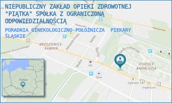 PORADNIA GINEKOLOGICZNO-POŁOŻNICZA - NIEPUBLICZNY ZAKŁAD OPIEKI ZDROWOTNEJ "PIĄTKA" SPÓŁKA Z OGRANICZONĄ ODPOWIEDZIALNOŚCIĄ - OŚWIĘCIMSKA 43,  PIEKARY ŚLĄSKIE