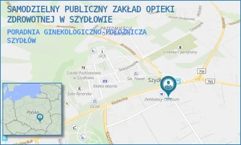 PORADNIA GINEKOLOGICZNO-POŁOŻNICZA - SAMODZIELNY PUBLICZNY ZAKŁAD OPIEKI ZDROWOTNEJ W SZYDŁOWIE - UROCZA 1,  SZYDŁÓW