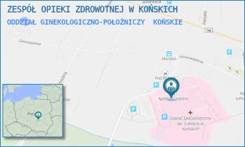 ODDZIAŁ GINEKOLOGICZNO-POŁOŻNICZY - ZESPÓŁ OPIEKI ZDROWOTNEJ W KOŃSKICH - GIMNAZJALNA 41B,  KOŃSKIE
