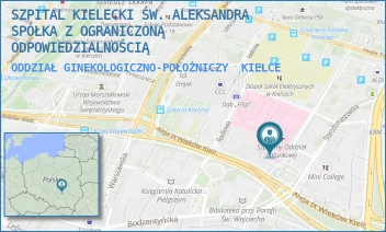 ODDZIAŁ GINEKOLOGICZNO-POŁOŻNICZY - SZPITAL KIELECKI ŚW. ALEKSANDRA SPÓŁKA Z OGRANICZONĄ ODPOWIEDZIALNOŚCIĄ - KOŚCIUSZKI 25,  KIELCE