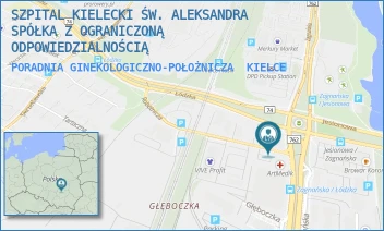 PORADNIA GINEKOLOGICZNO-POŁOŻNICZA - SZPITAL KIELECKI ŚW. ALEKSANDRA SPÓŁKA Z OGRANICZONĄ ODPOWIEDZIALNOŚCIĄ - ROBOTNICZA 1,  KIELCE