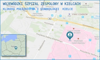 KLINIKA POŁOŻNICTWA I GINEKOLOGII - WOJEWÓDZKI SZPITAL ZESPOLONY W KIELCACH - GRUNWALDZKA 45,  KIELCE