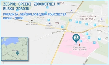 PORADNIA GINEKOLOGICZNO-POŁOŻNICZA - ZESPÓŁ OPIEKI ZDROWOTNEJ W BUSKU-ZDROJU - BOHATERÓW WARSZAWY 67,  BUSKO-ZDRÓJ
