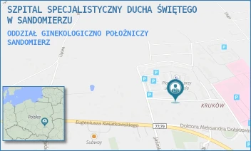 ODDZIAŁ GINEKOLOGICZNO POŁOŻNICZY - SZPITAL SPECJALISTYCZNY DUCHA ŚWIĘTEGO W SANDOMIERZU - SCHINZLA 13,  SANDOMIERZ