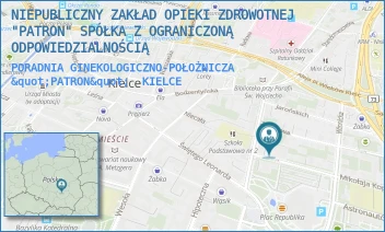 PORADNIA GINEKOLOGICZNO-POŁOŻNICZA "PATRON" - NIEPUBLICZNY ZAKŁAD OPIEKI ZDROWOTNEJ "PATRON" SPÓŁKA Z OGRANICZONĄ ODPOWIEDZIALNOŚCIĄ - KOPERNIKA 3,  KIELCE