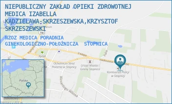 NZOZ MEDICA PORADNIA GINEKOLOGICZNO-POŁOŻNICZA - NIEPUBLICZNY ZAKŁAD OPIEKI ZDROWOTNEJ MEDICA IZABELLA KĄDZIELAWA-SKRZESZEWSKA,KRZYSZTOF SKRZESZEWSKI - KOŚCIUSZKI 12A,  STOPNICA