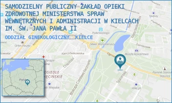 ODDZIAŁ GINEKOLOGICZNY - SAMODZIELNY PUBLICZNY ZAKŁAD OPIEKI ZDROWOTNEJ MINISTERSTWA SPRAW WEWNĘTRZNYCH I ADMINISTRACJI W KIELCACH IM. ŚW. JANA PAWŁA II - OGRODOWA 11,  KIELCE
