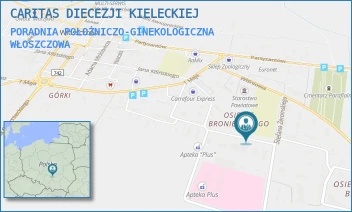 PORADNIA POŁOŻNICZO-GINEKOLOGICZNA - CARITAS DIECEZJI KIELECKIEJ - OS.BRONIEWSKIEGO 7A,  WŁOSZCZOWA