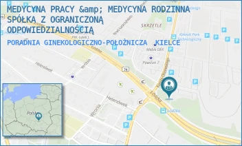 PORADNIA GINEKOLOGICZNO-POŁOŻNICZA - MEDYCYNA PRACY &amp; MEDYCYNA RODZINNA SPÓŁKA Z OGRANICZONĄ ODPOWIEDZIALNOŚCIĄ - OLSZEWSKIEGO 2,  KIELCE