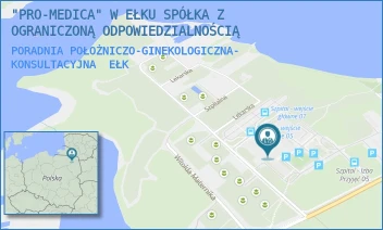 PORADNIA POŁOŻNICZO-GINEKOLOGICZNA- KONSULTACYJNA - "PRO-MEDICA" W EŁKU SPÓŁKA Z OGRANICZONĄ ODPOWIEDZIALNOŚCIĄ - BARANKI 24,  EŁK