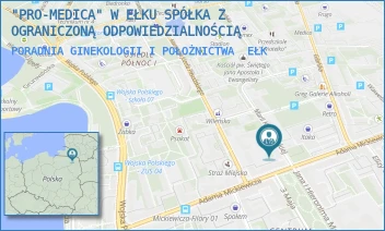 PORADNIA GINEKOLOGII I POŁOŻNICTWA - "PRO-MEDICA" W EŁKU SPÓŁKA Z OGRANICZONĄ ODPOWIEDZIALNOŚCIĄ - KONOPNICKIEJ 1,  EŁK