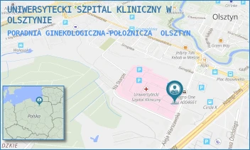 PORADNIA GINEKOLOGICZNA-POŁOŻNICZA - UNIWERSYTECKI SZPITAL KLINICZNY W OLSZTYNIE - ALEJA WARSZAWSKA 30,  OLSZTYN