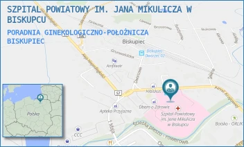 PORADNIA GINEKOLOGICZNO-POŁOŻNICZA - SZPITAL POWIATOWY IM. JANA MIKULICZA W BISKUPCU - ARMII KRAJOWEJ 8,  BISKUPIEC