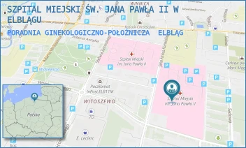 PORADNIA GINEKOLOGICZNO-POŁOŻNICZA - SZPITAL MIEJSKI ŚW. JANA PAWŁA II W ELBLĄGU - KOMEŃSKIEGO 35,  ELBLĄG