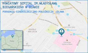 PORADNIA GINEKOLOGICZNO-POŁOŻNICZA - POWIATOWY SZPITAL IM.WŁADYSŁAWA BIEGAŃSKIEGO W IŁAWIE - GEN. WŁ. ANDERSA 3,  IŁAWA