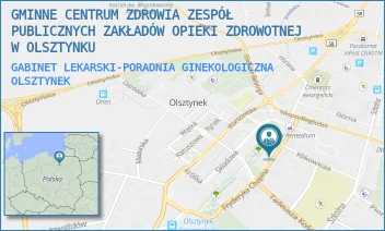 GABINET LEKARSKI-PORADNIA GINEKOLOGICZNA - GMINNE CENTRUM ZDROWIA ZESPÓŁ PUBLICZNYCH ZAKŁADÓW OPIEKI ZDROWOTNEJ W OLSZTYNKU - CHOPINA 11,  OLSZTYNEK