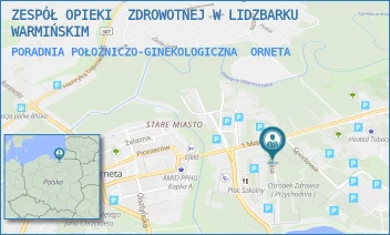 PORADNIA POŁOŻNICZO-GINEKOLOGICZNA - ZESPÓŁ OPIEKI  ZDROWOTNEJ W LIDZBARKU WARMIŃSKIM - WODNA 1,  ORNETA