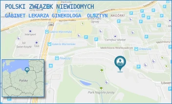 GABINET LEKARZA GINEKOLOGA - POLSKI ZWIĄZEK NIEWIDOMYCH - PAUKSZTY 57,  OLSZTYN