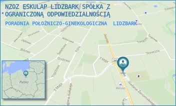 PORADNIA POŁOŻNICZO-GINEKOLOGICZNA - NZOZ ESKULAP LIDZBARK SPÓŁKA Z OGRANICZONĄ ODPOWIEDZIALNOŚCIĄ - ZIELUŃSKA 25,  LIDZBARK