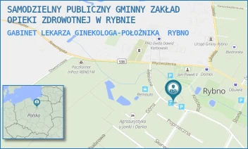 GABINET LEKARZA GINEKOLOGA-POŁOŻNIKA - SAMODZIELNY PUBLICZNY GMINNY ZAKŁAD OPIEKI ZDROWOTNEJ W RYBNIE - ZAJEZIORNA 58,  RYBNO