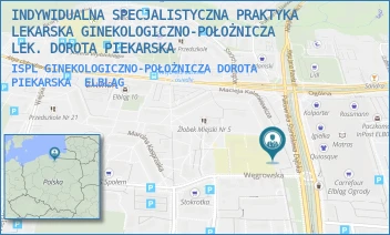 ISPL GINEKOLOGICZNO-POŁOŻNICZA DOROTA PIEKARSKA - INDYWIDUALNA SPECJALISTYCZNA PRAKTYKA LEKARSKA GINEKOLOGICZNO-POŁOŻNICZA LEK. DOROTA PIEKARSKA - WĘGROWSKA 3,  ELBLĄG