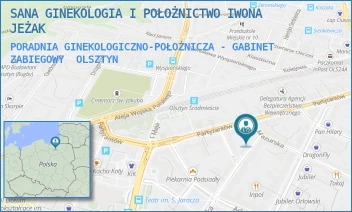 PORADNIA GINEKOLOGICZNO-POŁOŻNICZA - GABINET ZABIEGOWY - SANA GINEKOLOGIA I POŁOŻNICTWO IWONA JEŻAK - WARMIŃSKA 27,  OLSZTYN