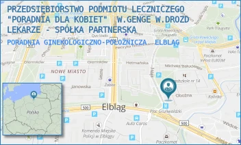 PORADNIA GINEKOLOGICZNO-POŁOŻNICZA - PRZEDSIĘBIORSTWO PODMIOTU LECZNICZEGO "PORADNIA DLA KOBIET"  W.GENGE W.DROZD LEKARZE - SPÓŁKA PARTNERSKA - OBOŹNA 17 F,  ELBLĄG