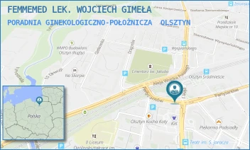 PORADNIA GINEKOLOGICZNO-POŁOŻNICZA - FEMMEMED LEK. WOJCIECH GIMEŁA - 1 MAJA 6/101,  OLSZTYN