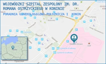 PORADNIA GINEKOLOGICZNO-POŁOŻNICZA I - WOJEWÓDZKI SZPITAL ZESPOLONY IM. DR. ROMANA OSTRZYCKIEGO W KONINIE - SZPITALNA 45,  KONIN