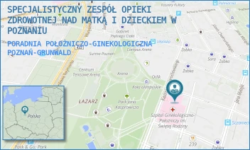 PORADNIA POŁOŻNICZO-GINEKOLOGICZNA - SPECJALISTYCZNY ZESPÓŁ OPIEKI ZDROWOTNEJ NAD MATKĄ I DZIECKIEM W POZNANIU - NIEGOLEWSKICH 29,  POZNAŃ-GRUNWALD