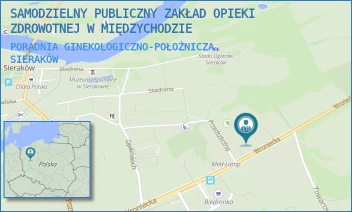PORADNIA GINEKOLOGICZNO-POŁOŻNICZA - SAMODZIELNY PUBLICZNY ZAKŁAD OPIEKI ZDROWOTNEJ W MIĘDZYCHODZIE - WRONIECKA 25,  SIERAKÓW