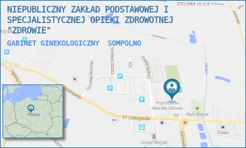 GABINET GINEKOLOGICZNY - NIEPUBLICZNY ZAKŁAD PODSTAWOWEJ I SPECJALISTYCZNEJ OPIEKI ZDROWOTNEJ "ZDROWIE" - SPOKOJNA 5,  SOMPOLNO