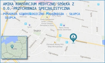PORADNIA GINEKOLOGICZNO-POŁOŻNICZA - SŁUPCA - AMIKA KONSORCJUM MEDYCZNE SPÓŁKA Z O.O. PRZYCHODNIA SPECJALISTYCZNA - WARSZAWSKA 16,  SŁUPCA
