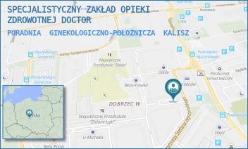 PORADNIA  GINEKOLOGICZNO-POŁOŻNICZA - SPECJALISTYCZNY ZAKŁAD OPIEKI ZDROWOTNEJ DOCTOR - PRYMASA STEFANA WYSZYŃSKIEGO 1A,  KALISZ