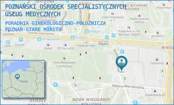 PORADNIA GINEKOLOGICZNO-POŁOŻNICZA - POZNAŃSKI OŚRODEK SPECJALISTYCZNYCH USŁUG MEDYCZNYCH - ALEJE SOLIDARNOŚCI 36,  POZNAŃ-STARE MIASTO