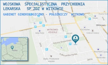 GABINET GINEKOLOGICZNO - POŁOŻNICZY - WOJSKOWA  SPECJALISTYCZNA  PRZYCHODNIA  LEKARSKA   SP ZOZ W WITKOWIE - ŻWIRKI I WIGURY 9,  WITKOWO