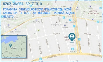 PORADNIA GINEKOLOGICZNO-POŁOŻNICZA NZOZ ANGRA SP. Z O.O. NA MURAWIE - NZOZ ANGRA SP Z O.O. - NA MURAWIE 12C/6,  POZNAŃ-STARE MIASTO