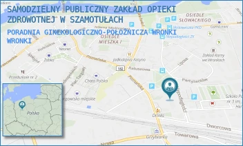 PORADNIA GINEKOLOGICZNO-POŁOŻNICZA WRONKI - SAMODZIELNY PUBLICZNY ZAKŁAD OPIEKI ZDROWOTNEJ W SZAMOTUŁACH - PARTYZANTÓW 14,  WRONKI