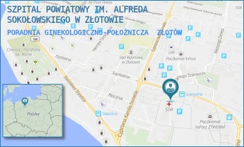 PORADNIA GINEKOLOGICZNO-POŁOŻNICZA - SZPITAL POWIATOWY IM. ALFREDA SOKOŁOWSKIEGO W ZŁOTOWIE - SZPITALNA 28,  ZŁOTÓW