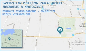 PORADNIA GINEKOLOGICZNO - POŁOŻNICZA - SAMODZIELNY PUBLICZNY ZAKŁAD OPIEKI ZDROWOTNEJ W KROTOSZYNIE - CZESŁAWA STĘSZEWSKIEGO 9 -10,  KOŹMIN WIELKOPOLSKI