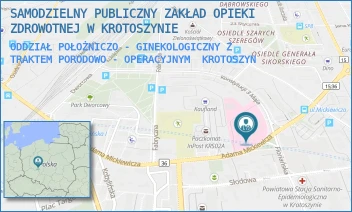 ODDZIAŁ POŁOŻNICZO - GINEKOLOGICZNY Z TRAKTEM PORODOWO - OPERACYJNYM - SAMODZIELNY PUBLICZNY ZAKŁAD OPIEKI ZDROWOTNEJ W KROTOSZYNIE - MICKIEWICZA 21,  KROTOSZYN