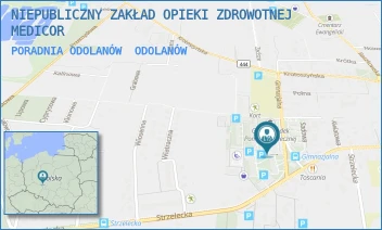 PORADNIA ODOLANÓW - NIEPUBLICZNY ZAKŁAD OPIEKI ZDROWOTNEJ  MEDICOR - GIMNAZJALNA 6,  ODOLANÓW