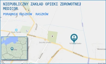 PORADNIA RASZKÓW - NIEPUBLICZNY ZAKŁAD OPIEKI ZDROWOTNEJ  MEDICOR - KOŹMIŃSKA 20,  RASZKÓW