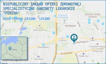 NZOZ FEMINA LESZNO - NIEPUBLICZNY ZAKŁAD OPIEKI ZDROWOTNEJ SPECJALISTYCZNE GABINETY LEKARSKIE "FEMINA" - JAGIELLOŃSKA 2,  LESZNO