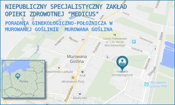 PORADNIA GINEKOLOGICZNO-POŁOŻNICZA W MUROWANEJ GOŚLINIE - NIEPUBLICZNY SPECJALISTYCZNY ZAKŁAD OPIEKI ZDROWOTNEJ "MEDICUS" - DWORCOWA 10,  MUROWANA GOŚLINA