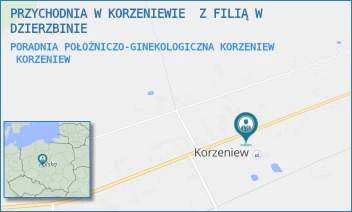 PORADNIA POŁOŻNICZO-GINEKOLOGICZNA KORZENIEW - PRZYCHODNIA W KORZENIEWIE - KORZENIEW 116,  KORZENIEW